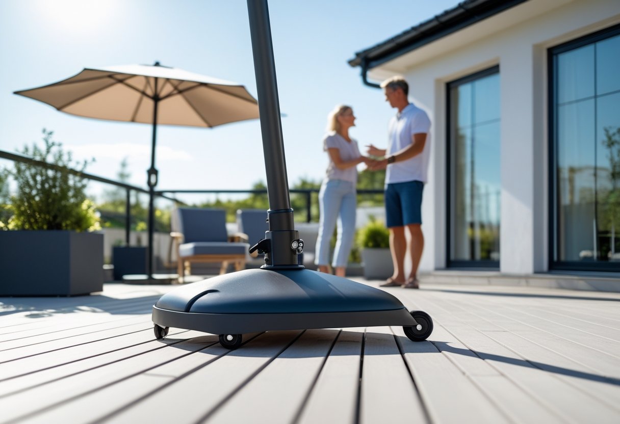 Sådan vælger du den rigtige parasolfod med hjul til din terrasse i Hinnerup